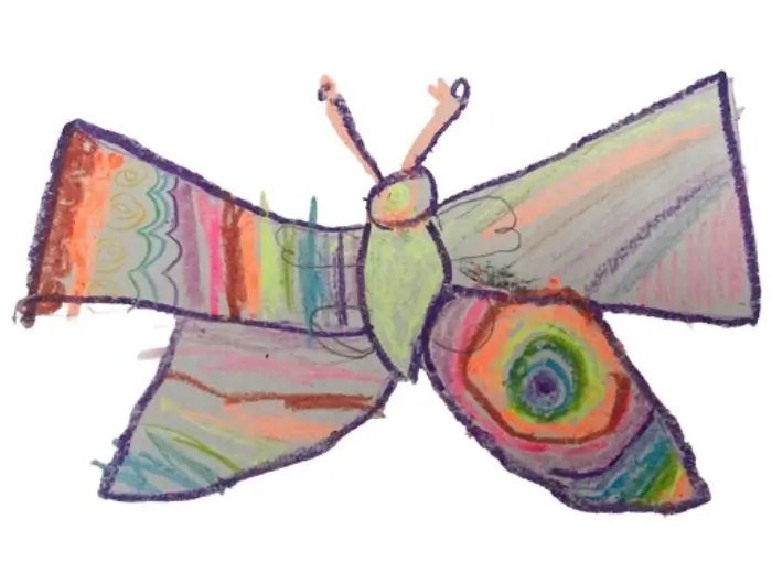 Ein selbstgemalter Schmetterling